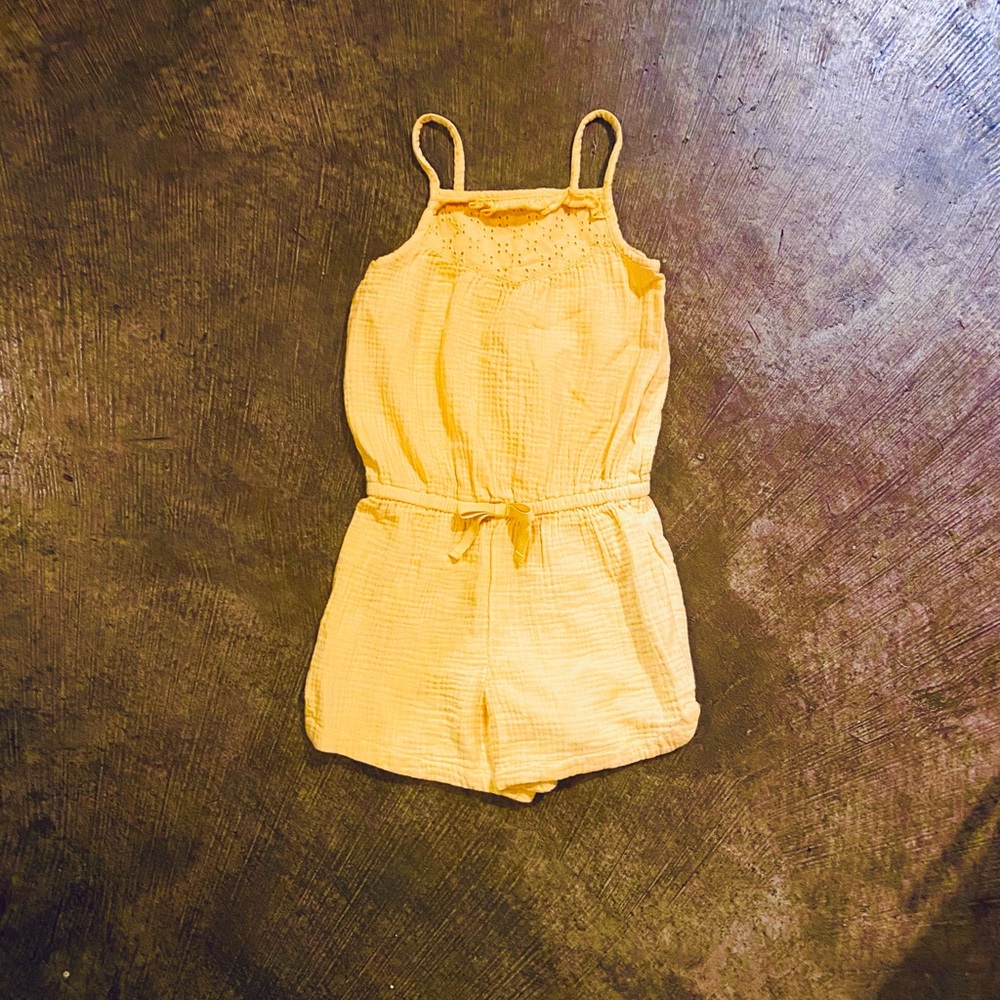 Girls Yellow Summer Romper